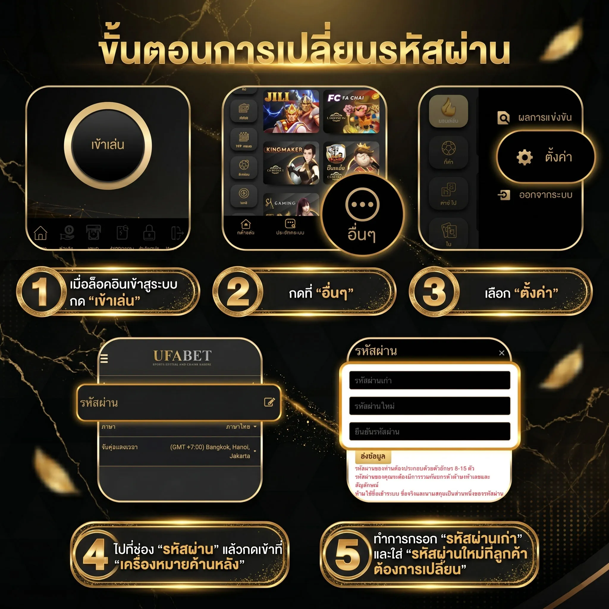ขั้นตอนกู้รหัสผ่าน UFABET